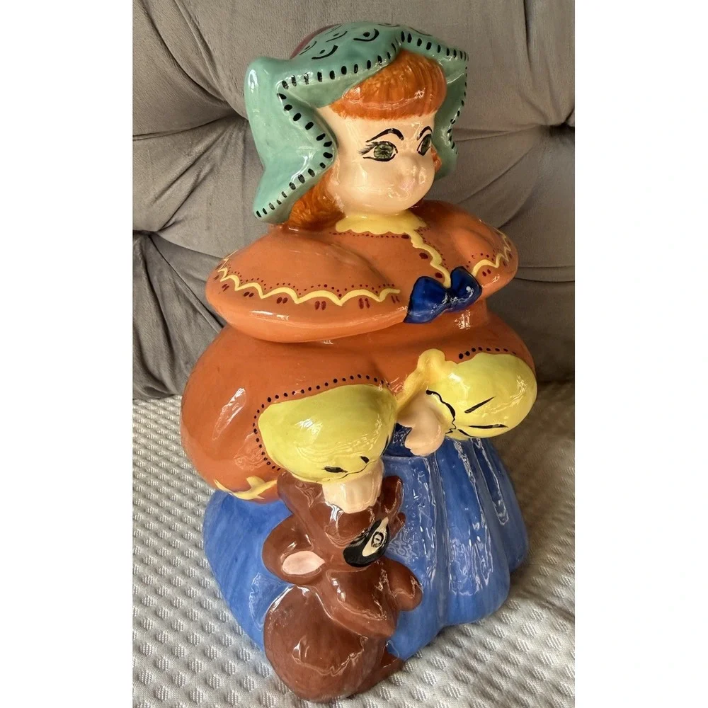 Vintage Regal China Goldilocks Cookie Jar 5480 Rare Auburn Red Hair 1950s Signed